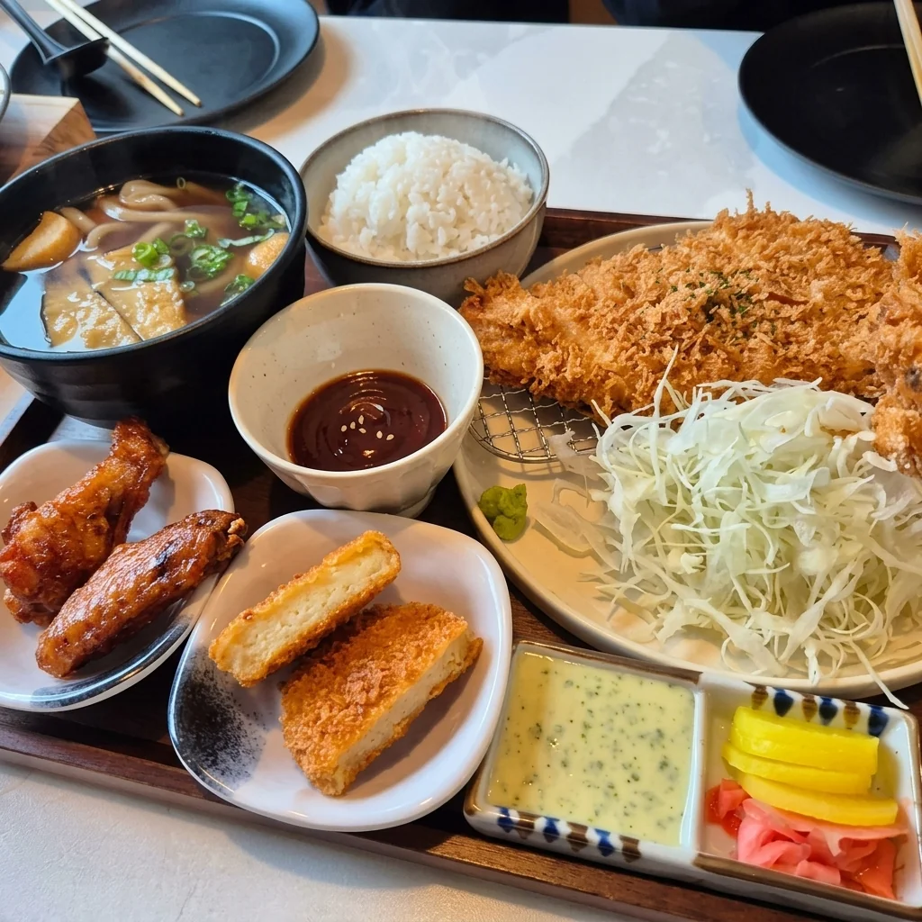 Brick Cheese Katsu, a signature Japanese fusion katsu at Pizza Maru & Katsuya West in Calgary
