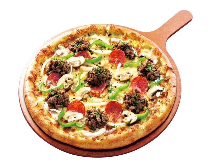 Korean Bulgogi Pizza on green tea chlorella dough in West Springs, Calgary - Pizza Maru & Katsuya West