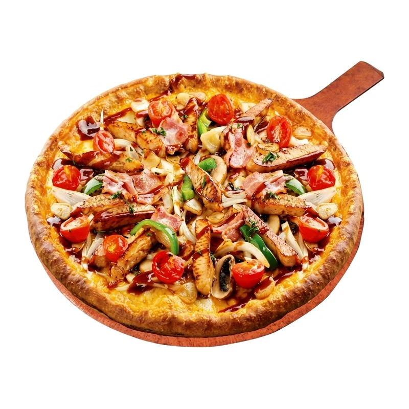 Garlic Chicken BBQ Korean pizza with chicken breast, bacon and sliced garlic at Pizza Maru & Katsuya West, West Springs, Calgary